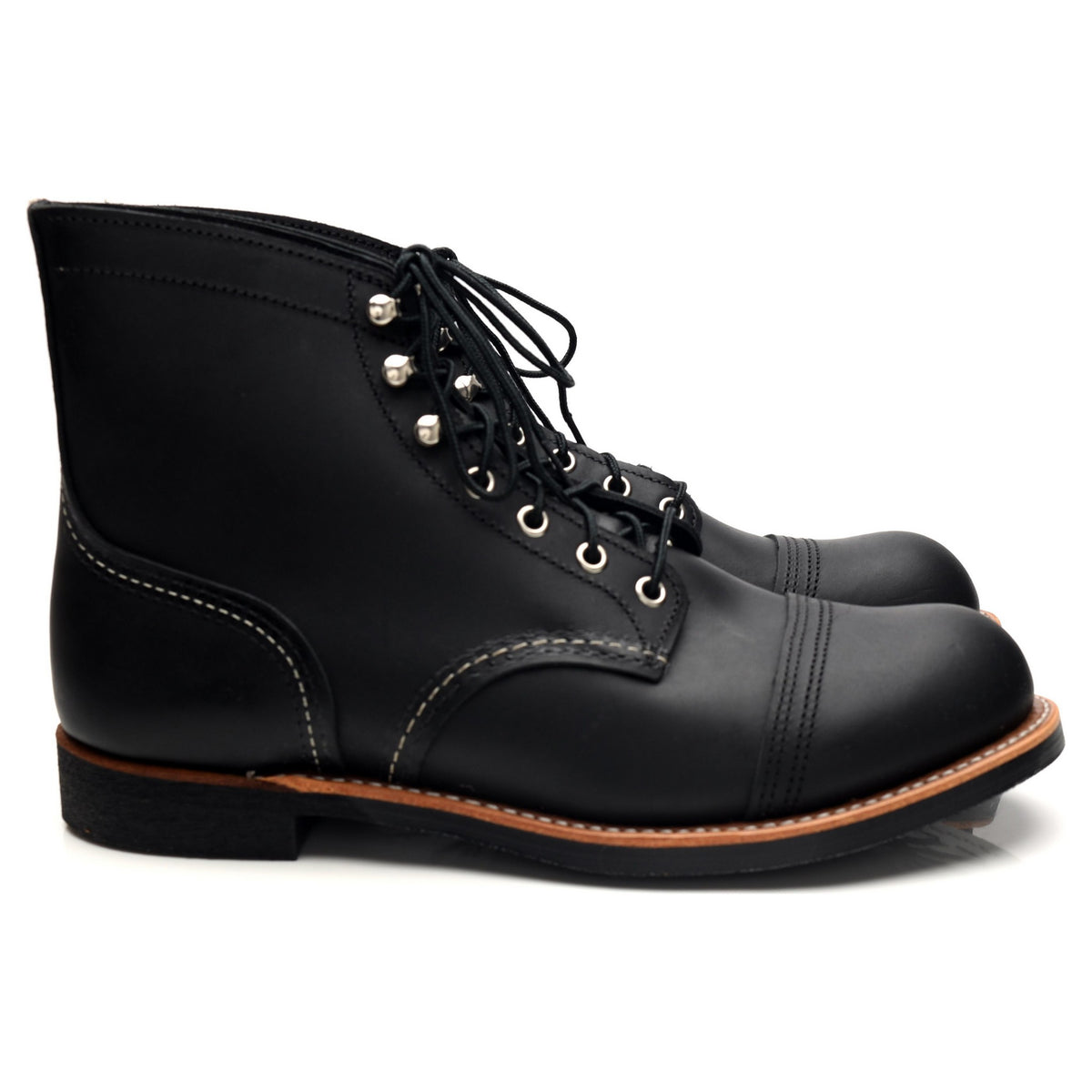&#39;8084&#39; Black Leather Iron Ranger Boots UK 9 US 10 D