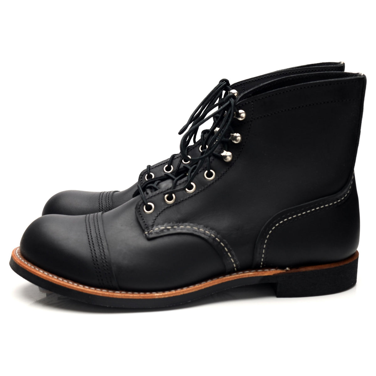 &#39;8084&#39; Black Leather Iron Ranger Boots UK 9 US 10 D
