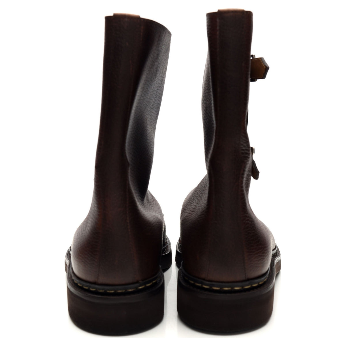 &#39;Wick&#39; Dark Brown Grain Leather Boots UK 9 E