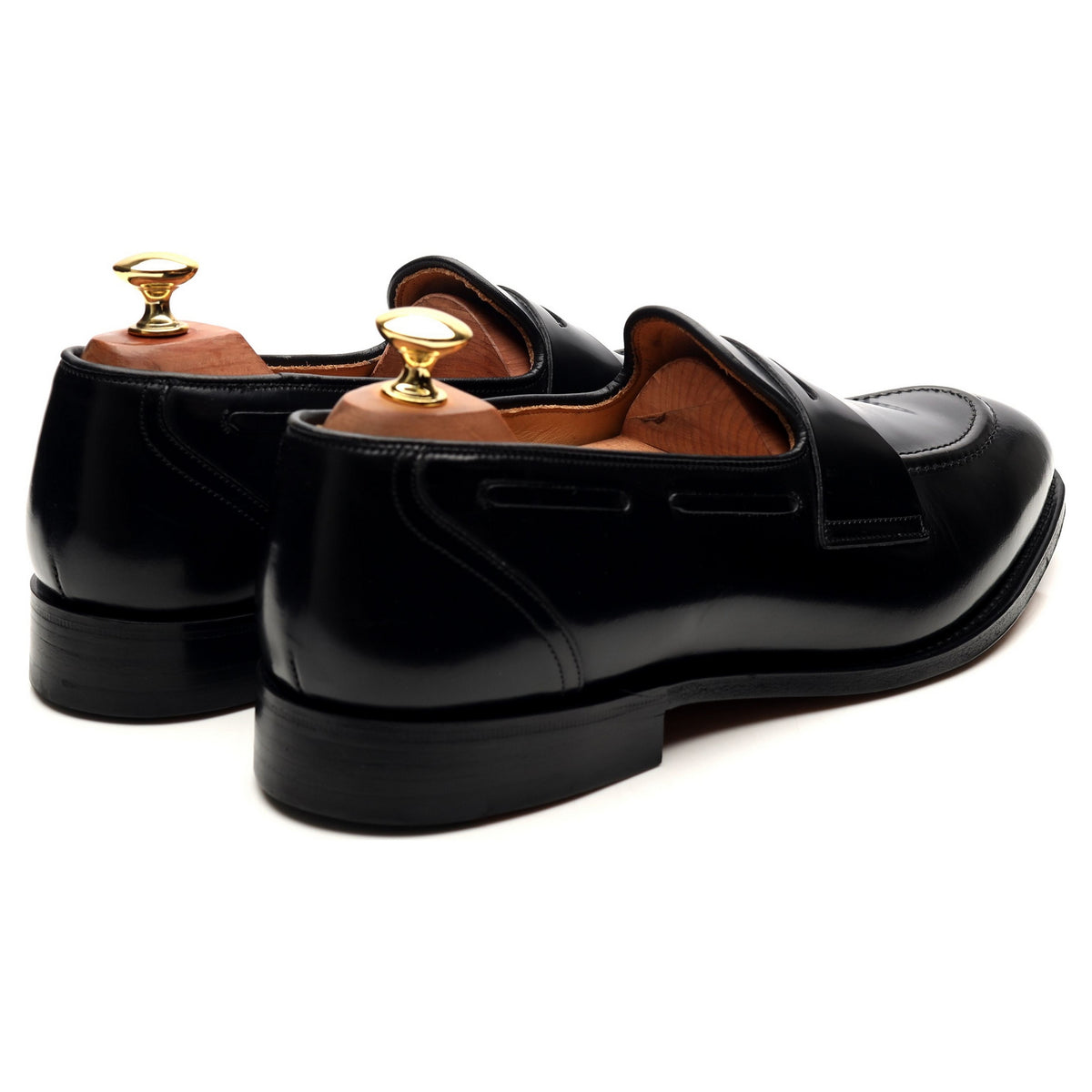 &#39;Widnes&#39; Black Leather Loafers UK 9.5 G