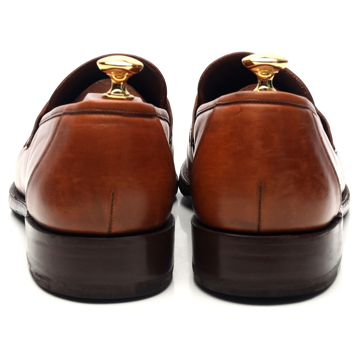 1880 &#39;Anson&#39; Tan Brown Leather Loafers UK 9 F