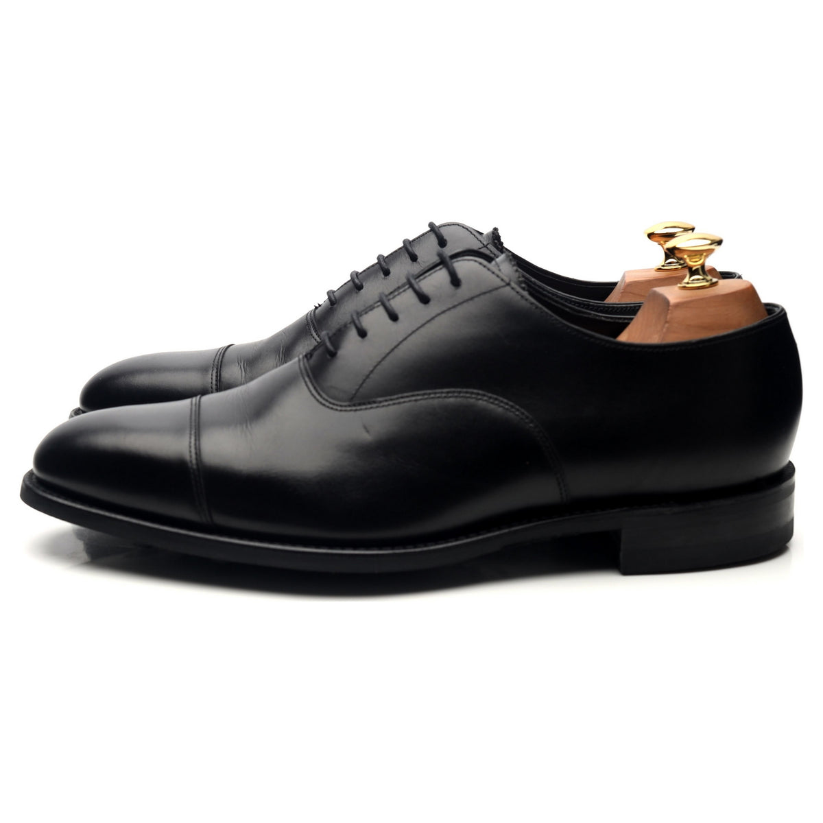 1880 &#39;Aldwych&#39; Black Leather Oxford UK 10 G