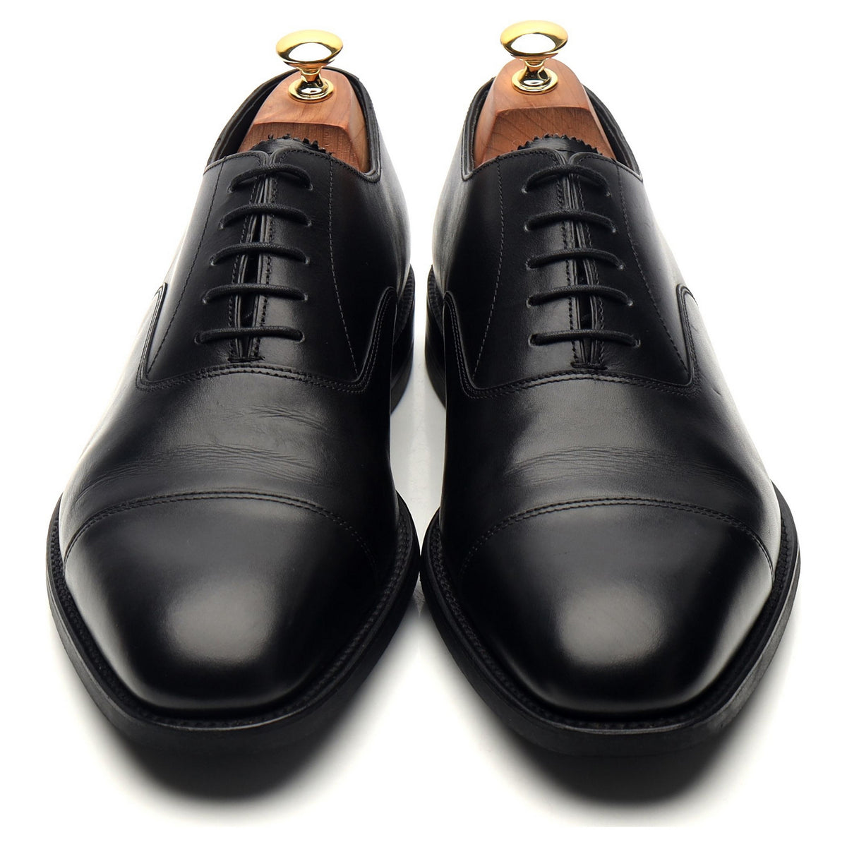 1880 &#39;Aldwych&#39; Black Leather Oxford UK 10 G