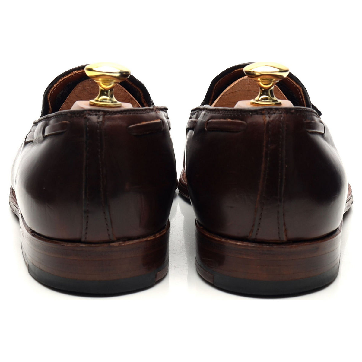 &#39;36602&#39; Brown Leather Tassel Loafers UK 9 US 9.5 D