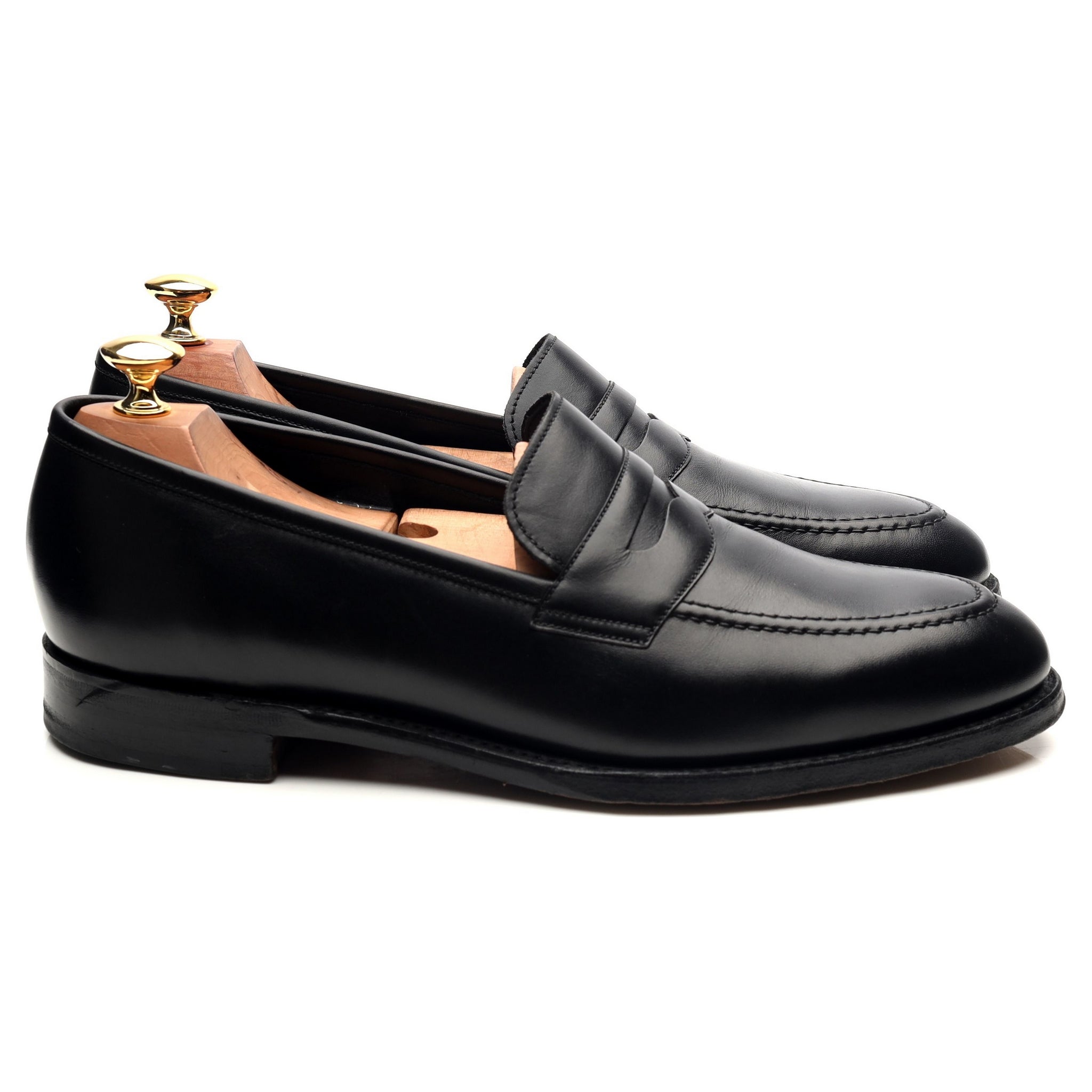 1880 'Whitehall' Black Leather Loafers UK 9 F - Abbot's Shoes