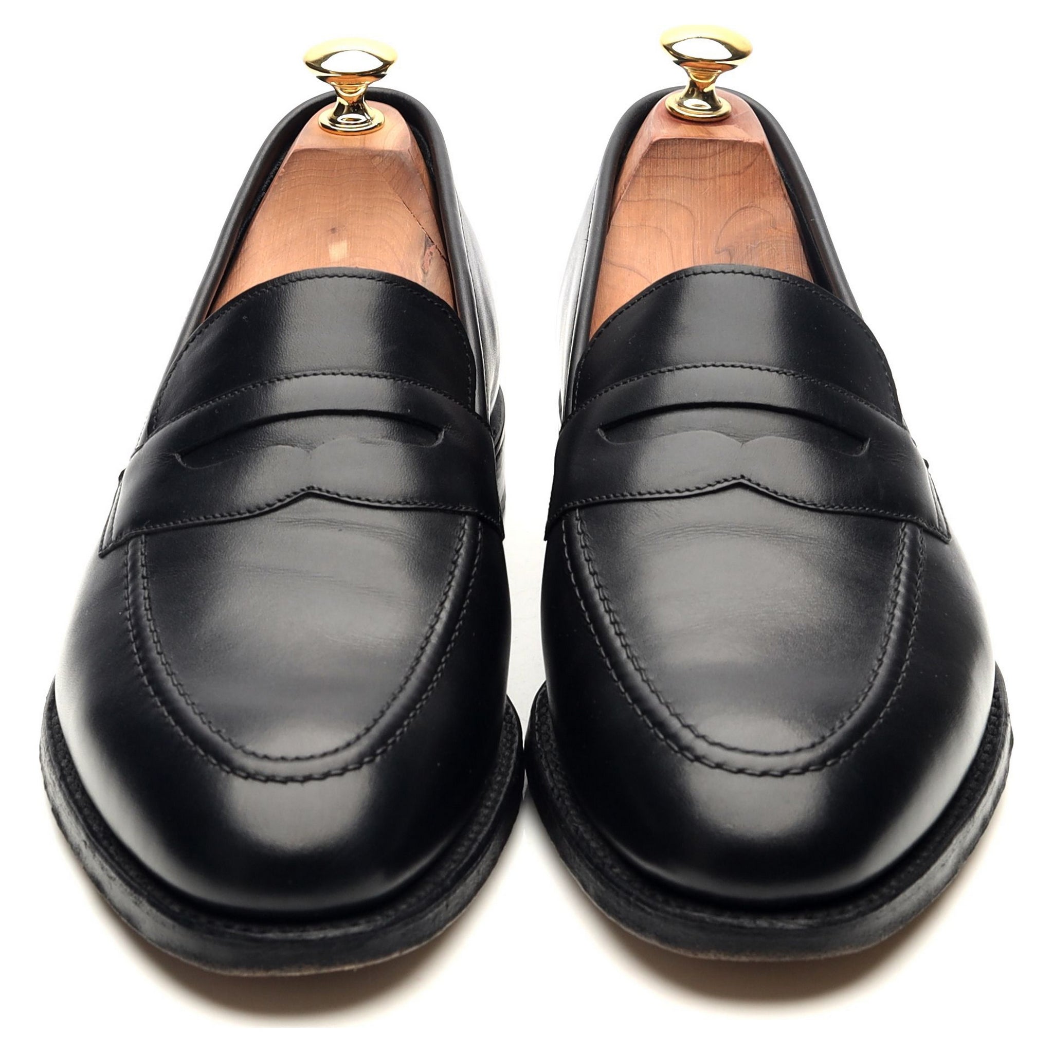 1880 'Whitehall' Black Leather Loafers UK 9 F - Abbot's Shoes