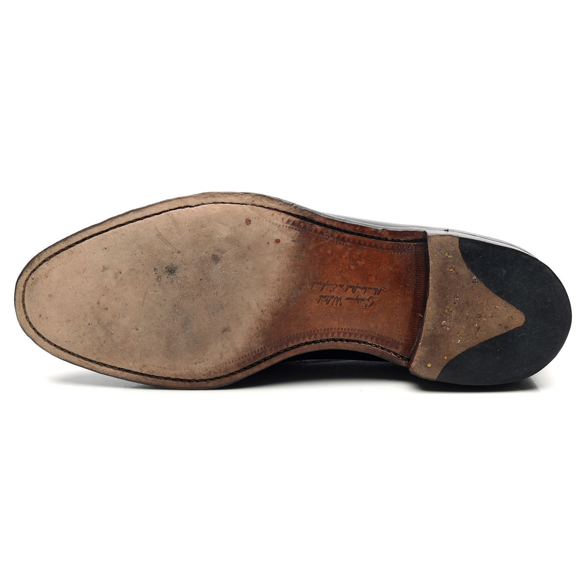 1880 &#39;Whitehall&#39; Black Leather Loafers UK 9 F
