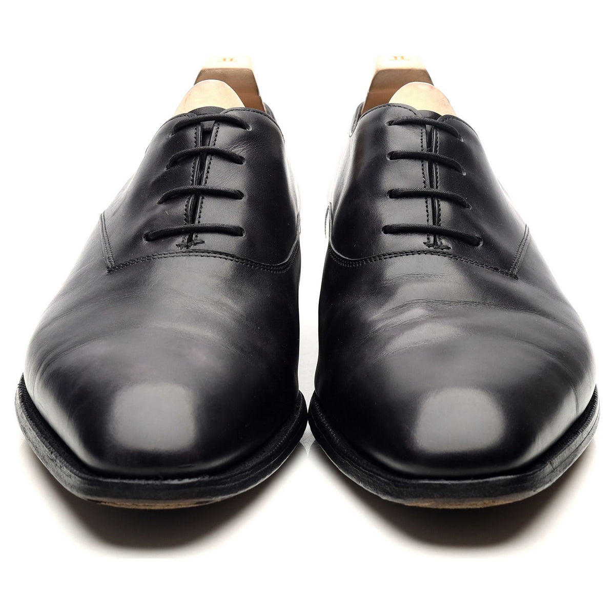 &#39;Becketts&#39; Black Museum Leather Oxford UK 9 E