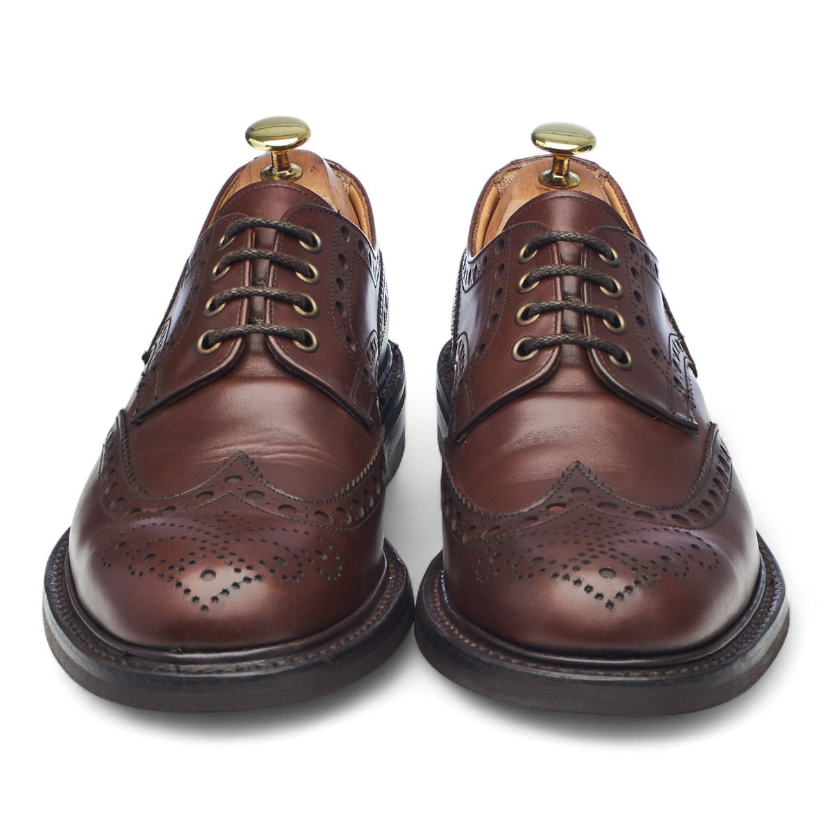 'Stratford' Brown Leather Derby Brogues UK 8.5 F