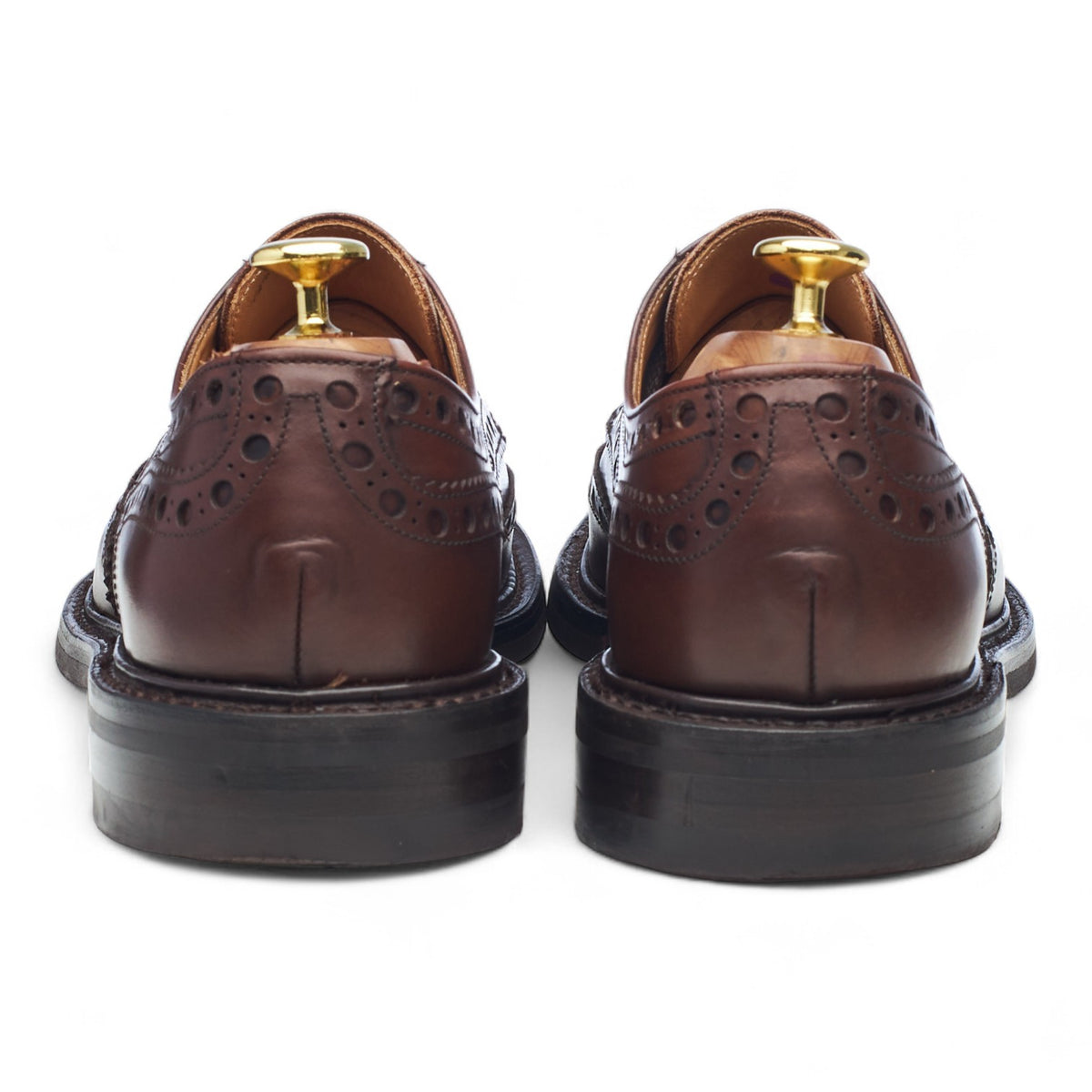 'Stratford' Brown Leather Derby Brogues UK 8.5 F