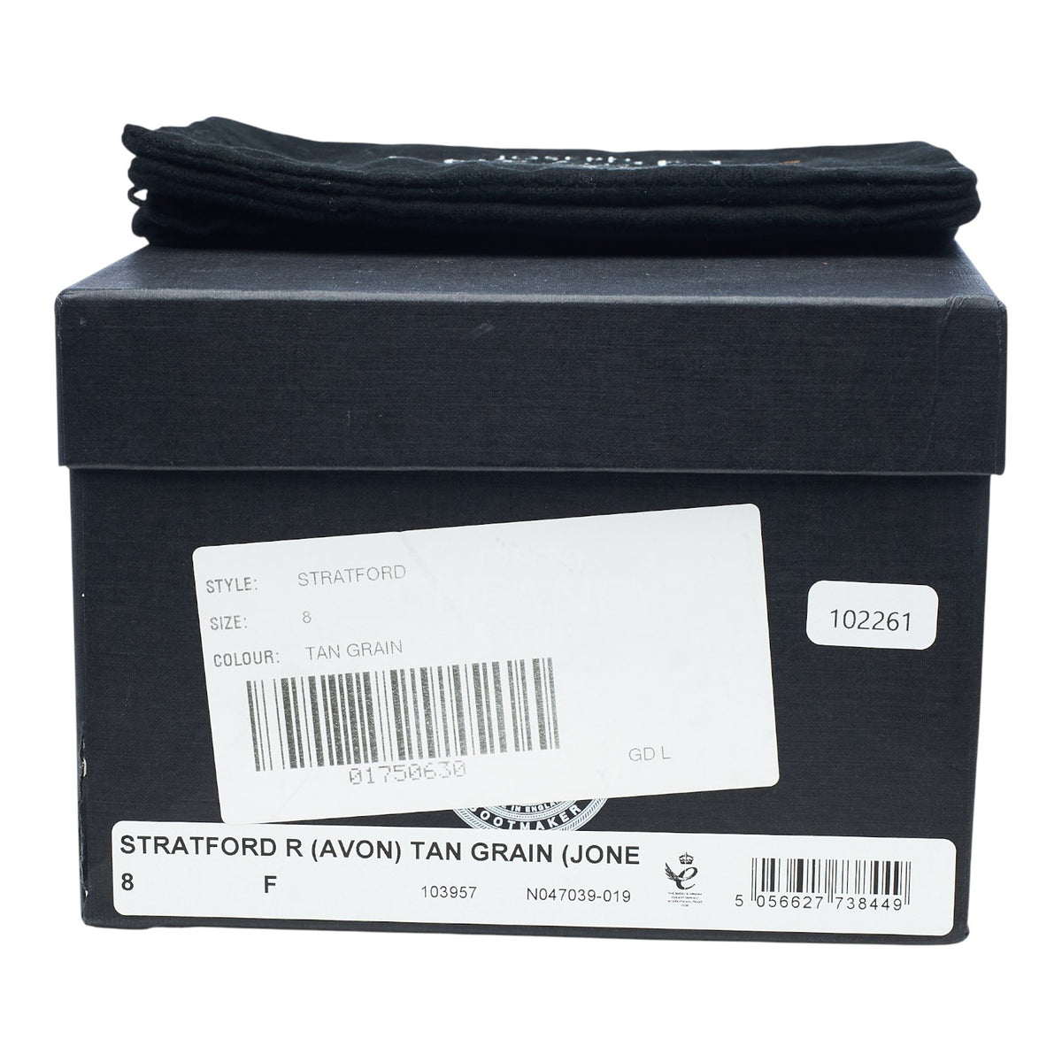 'Stratford' Tan Brown Grain Leather Derby Brogues UK 8 F