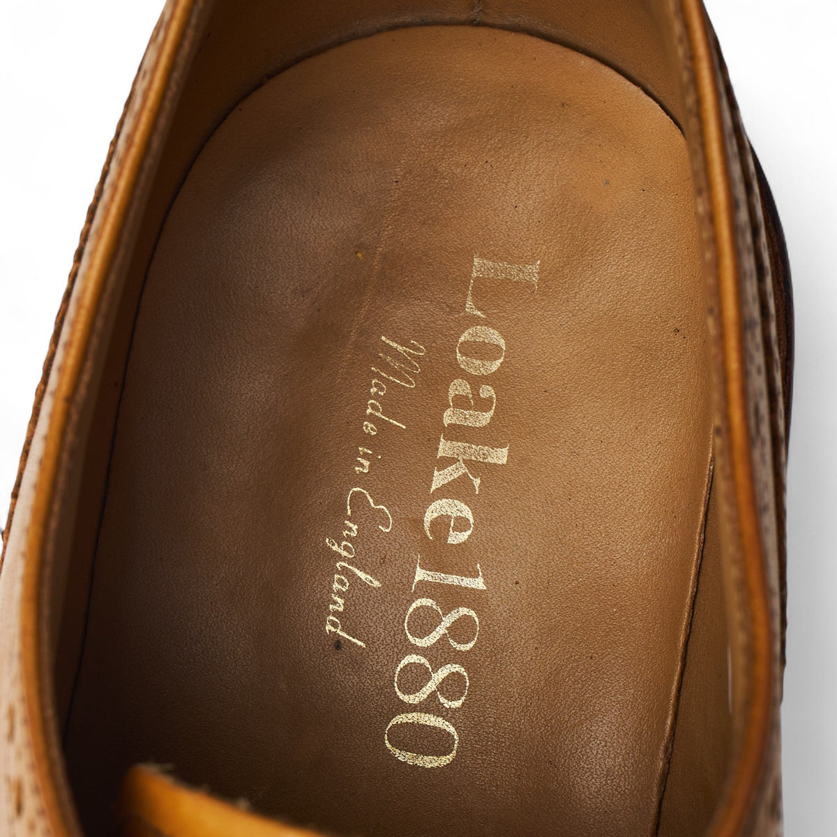 1880 'Chester' Tan Brown Leather Derby Brogues UK 7.5 F