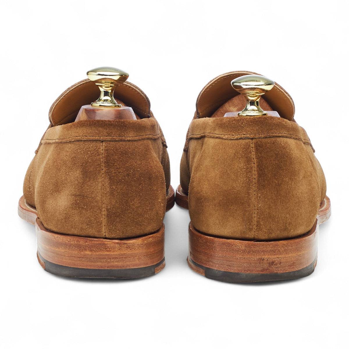 Tan Brown Suede Loafers UK 7