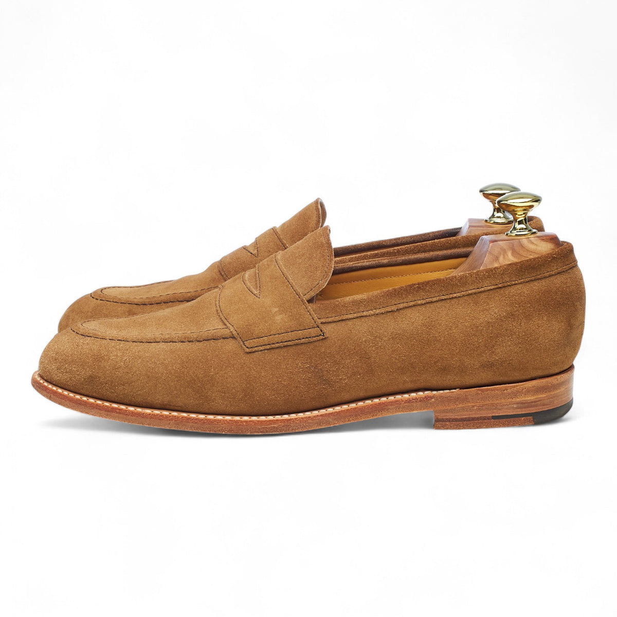 Tan Brown Suede Loafers UK 7