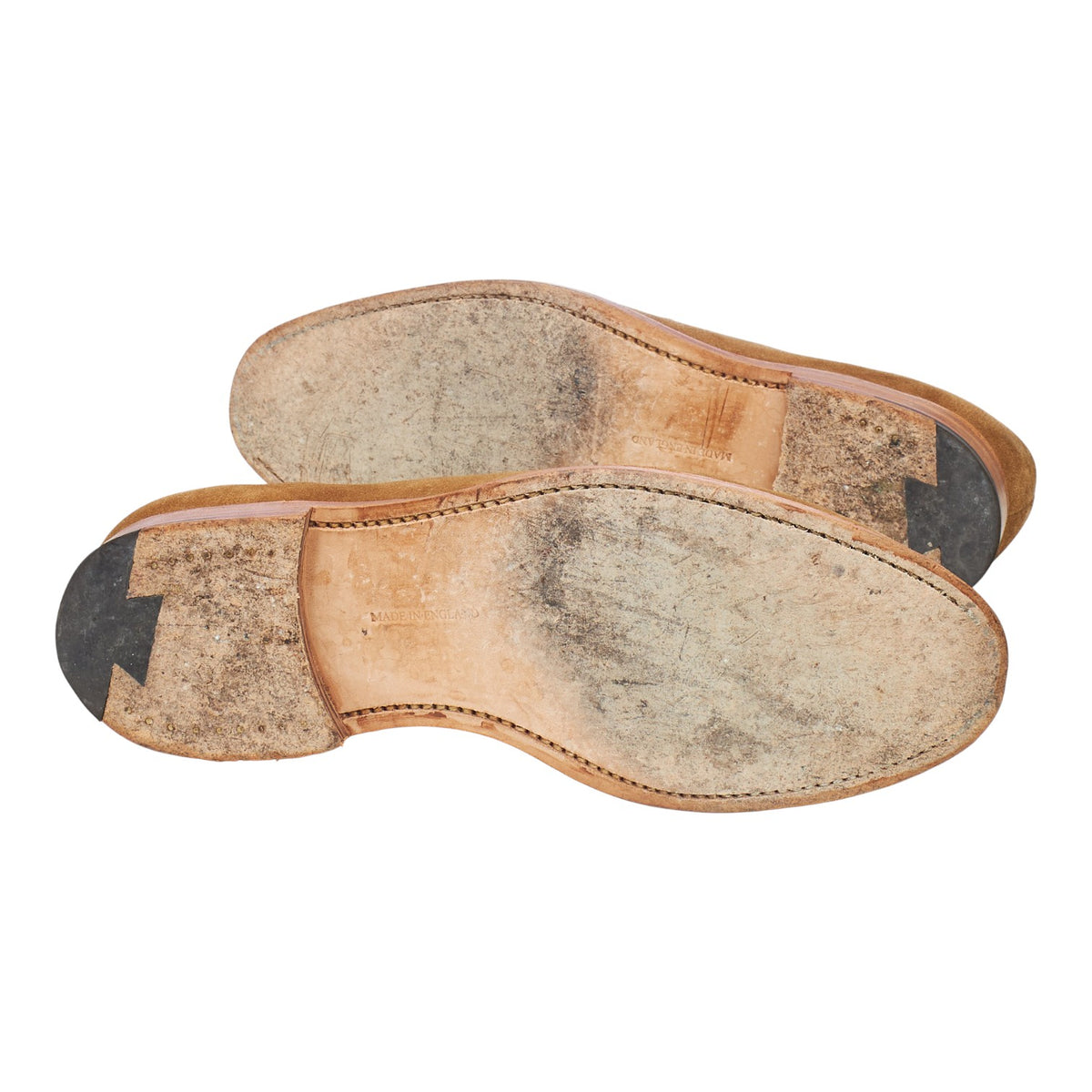 Tan Brown Suede Loafers UK 7