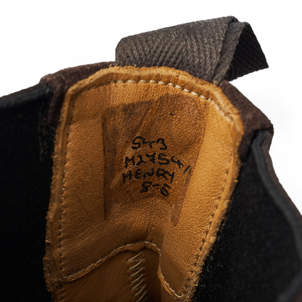 'Henry' Dark Brown Suede Brogue Chelsea Boots UK 8