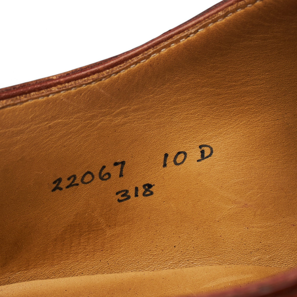 Peal & Co Tan Brown Leather Wholecut Oxford UK 9 US 10 D