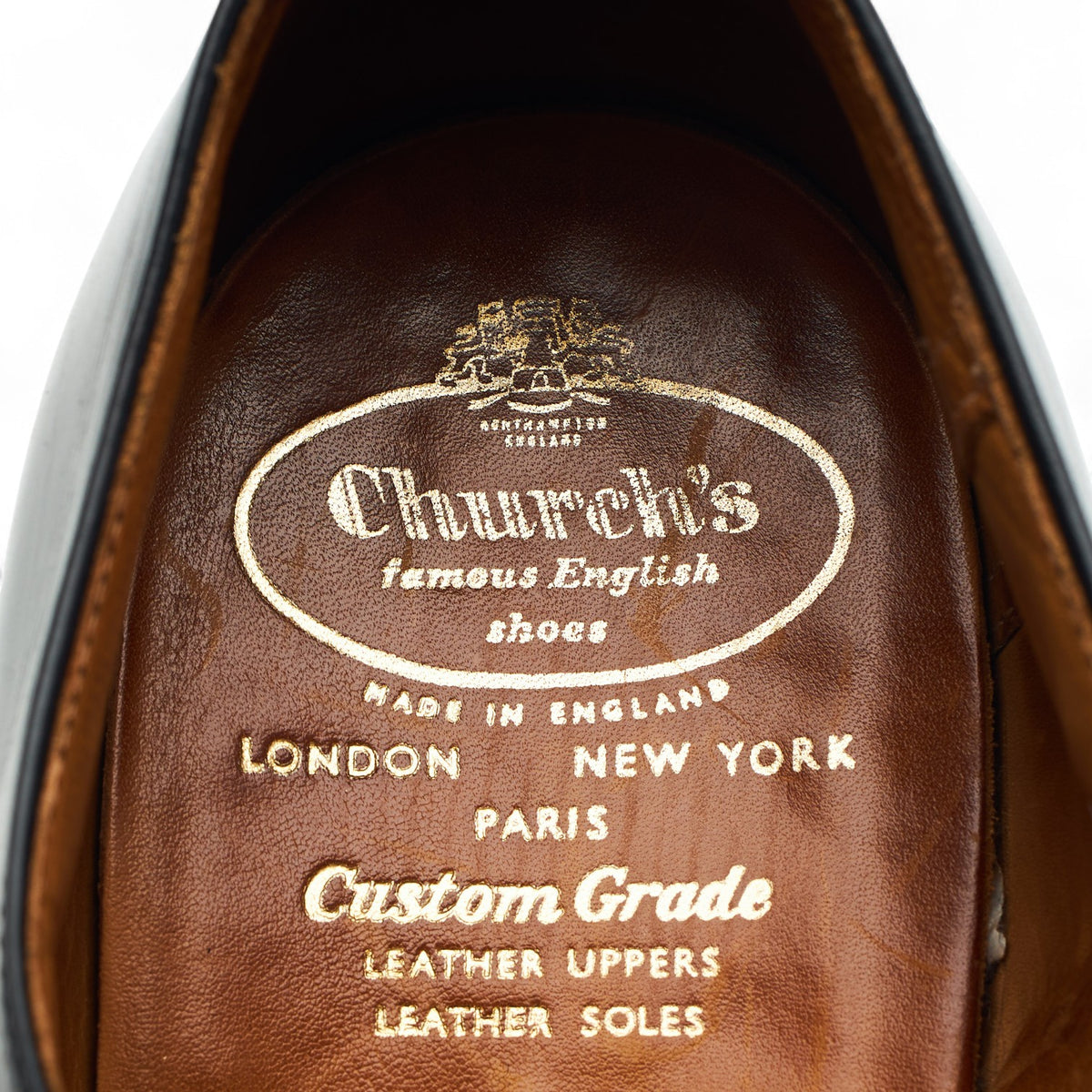 'Messenger' Black Leather Oxford UK 6.5 H