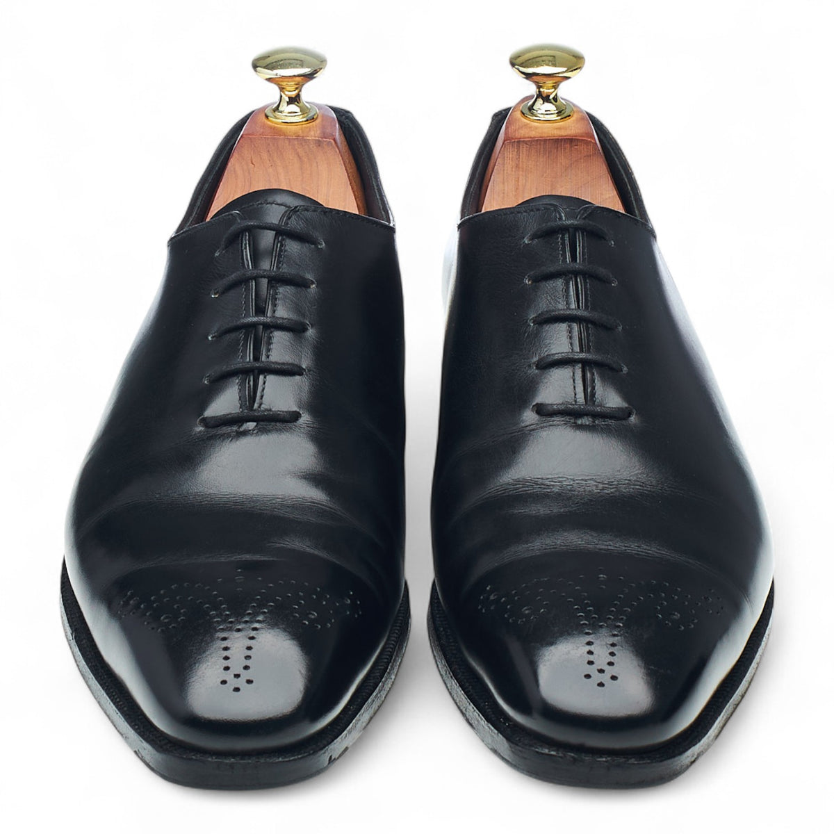 'Alan' Black Leather Wholecut Oxford UK 8 D