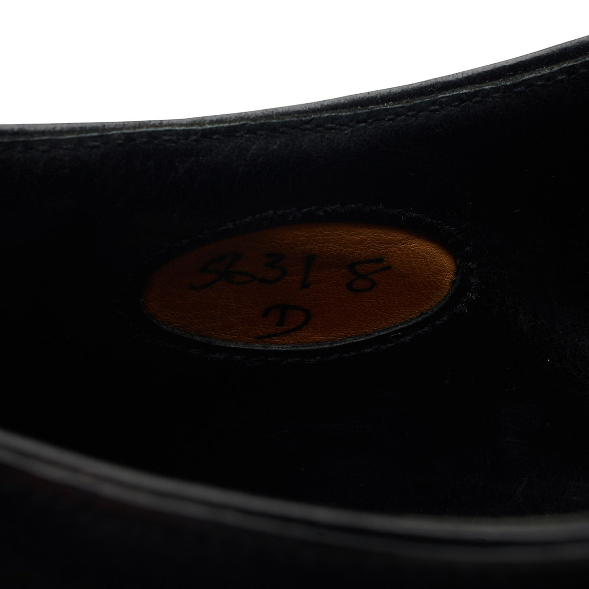 'Alan' Black Leather Wholecut Oxford UK 8 D