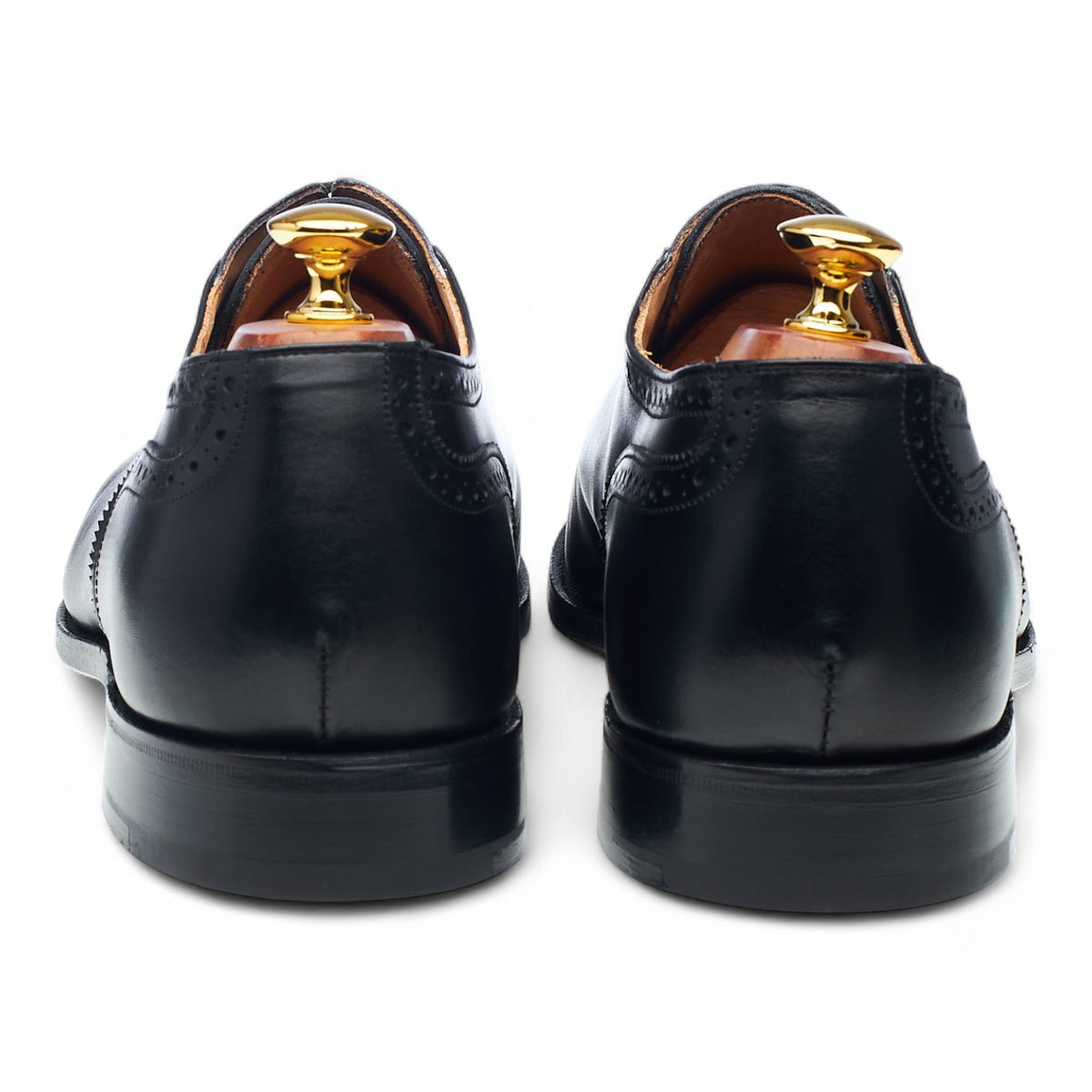 'Belgrave' Black Leather Oxford Brogues UK 10.5
