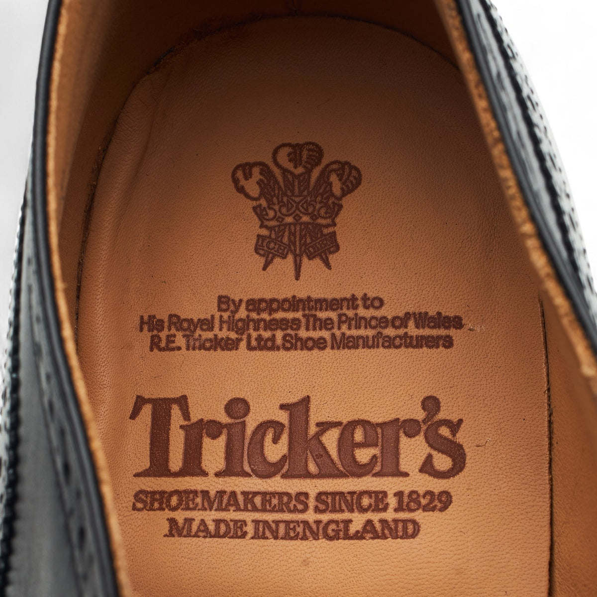 'Belgrave' Black Leather Oxford Brogues UK 10.5