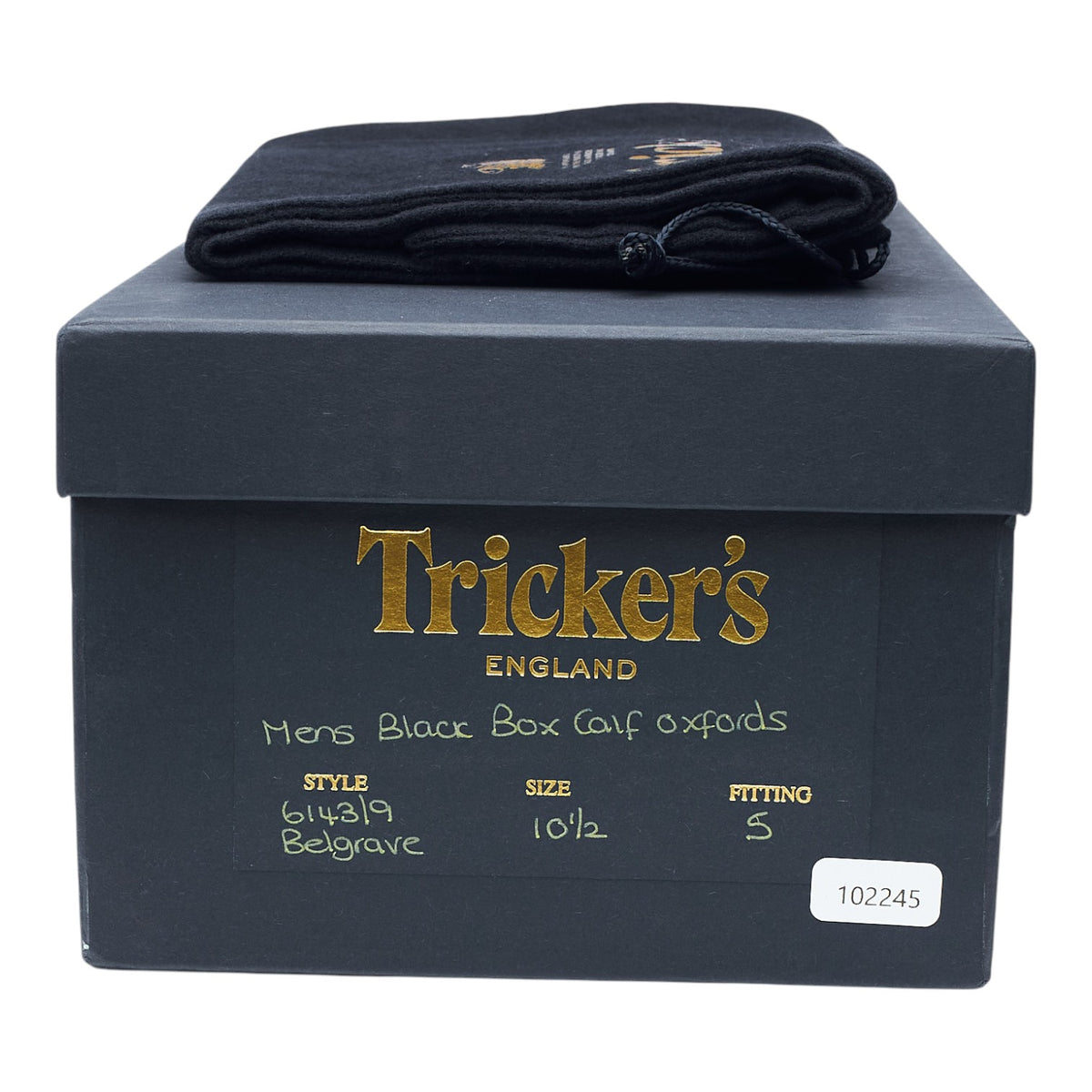 'Belgrave' Black Leather Oxford Brogues UK 10.5