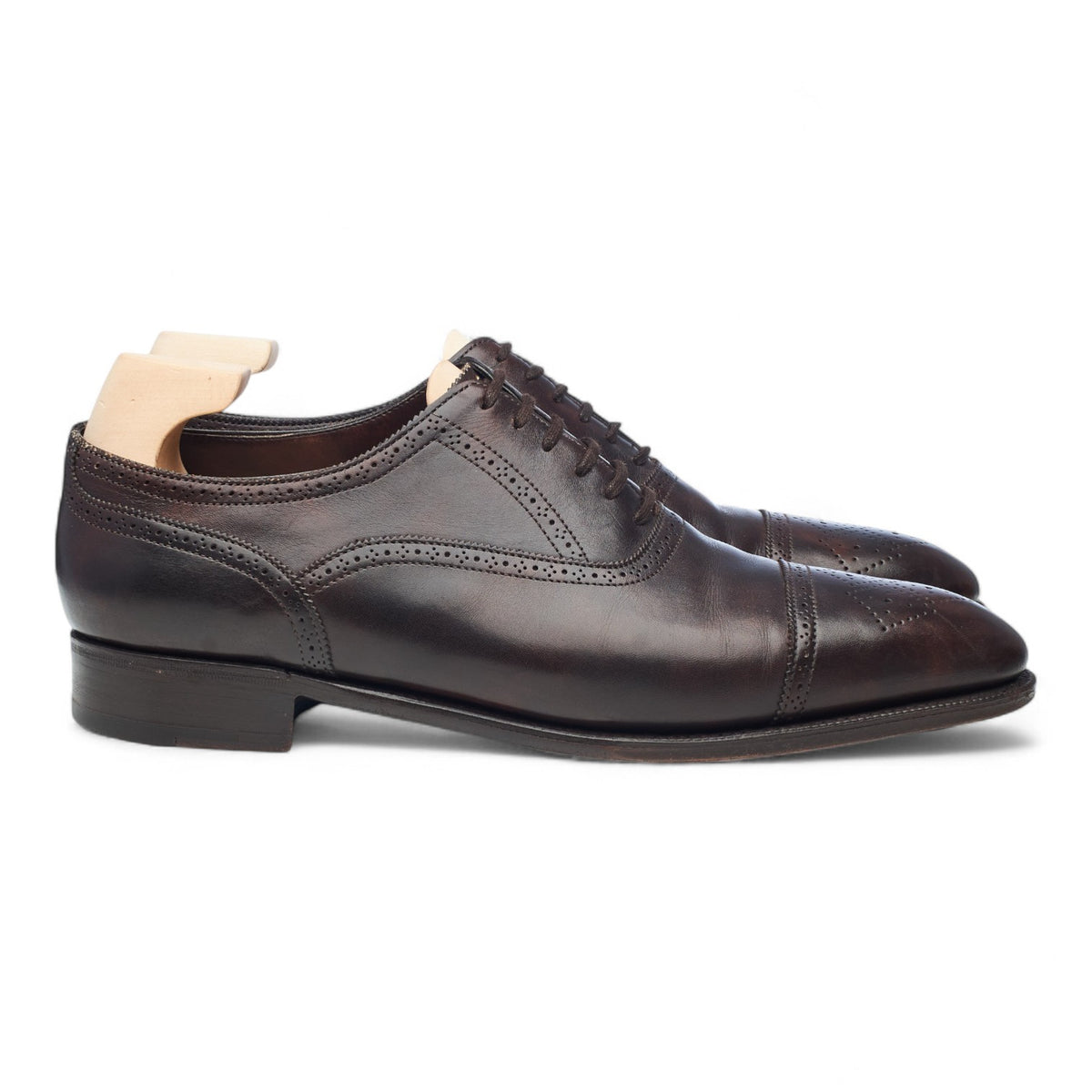 'Stockley' Dark Brown Leather Oxford Brogues UK 9.5 E