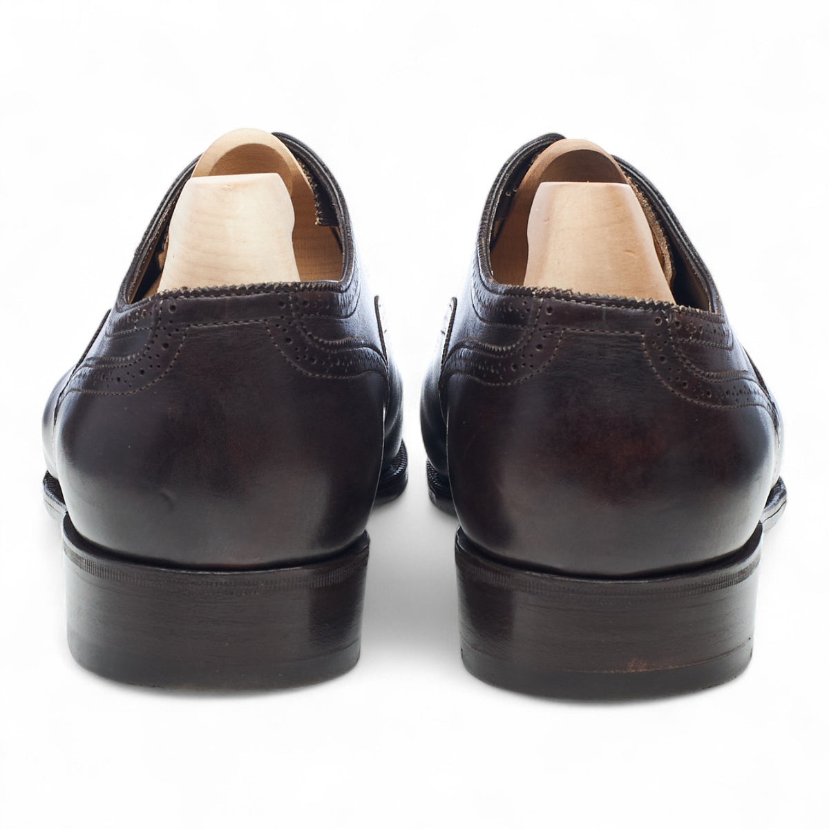 'Stockley' Dark Brown Leather Oxford Brogues UK 9.5 E