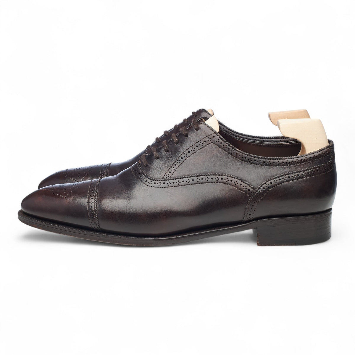 'Stockley' Dark Brown Leather Oxford Brogues UK 9.5 E