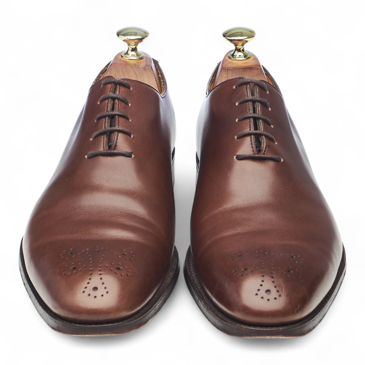 'Connaught' Brown Leather Wholecut Oxford UK 7.5 F