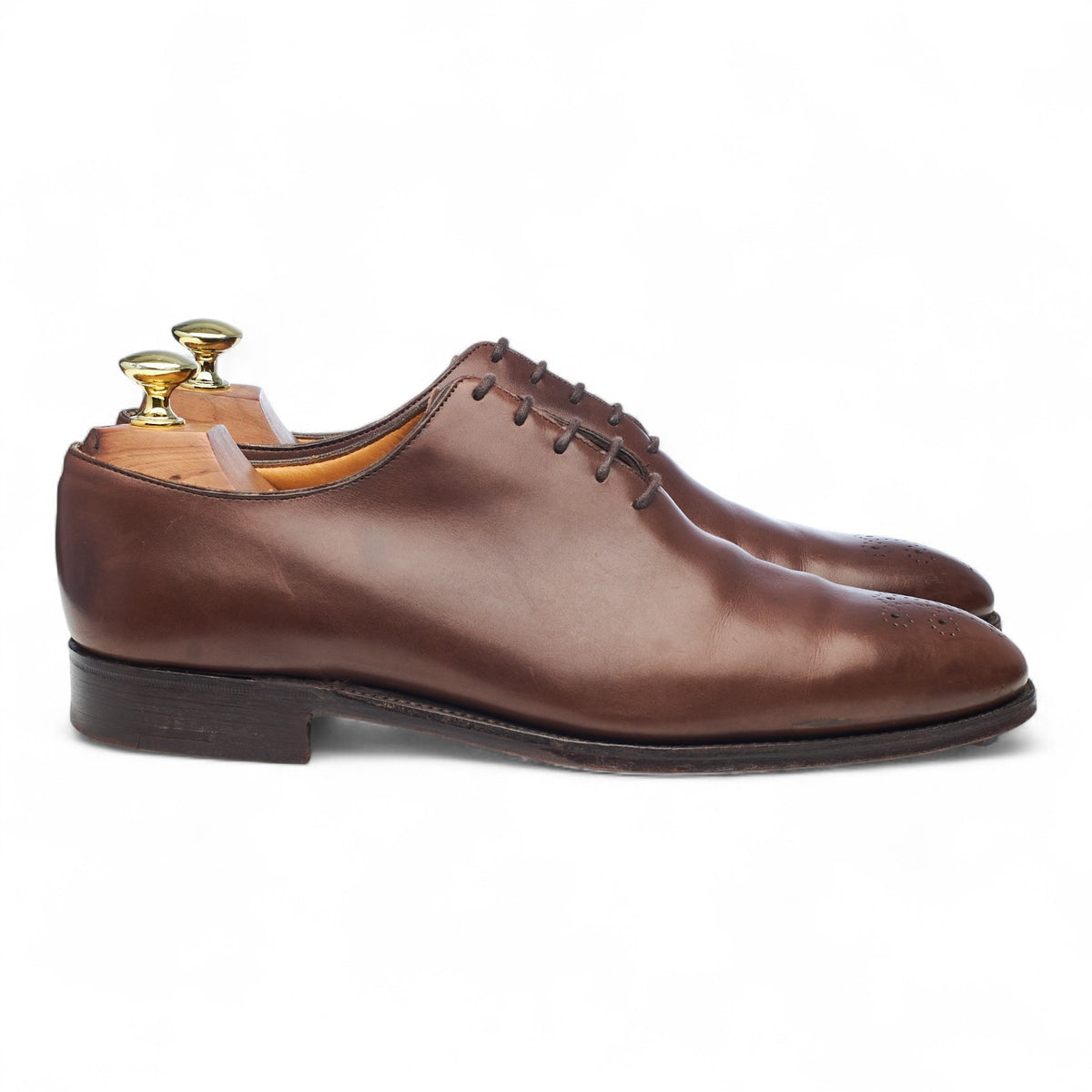 'Connaught' Brown Leather Wholecut Oxford UK 7.5 F