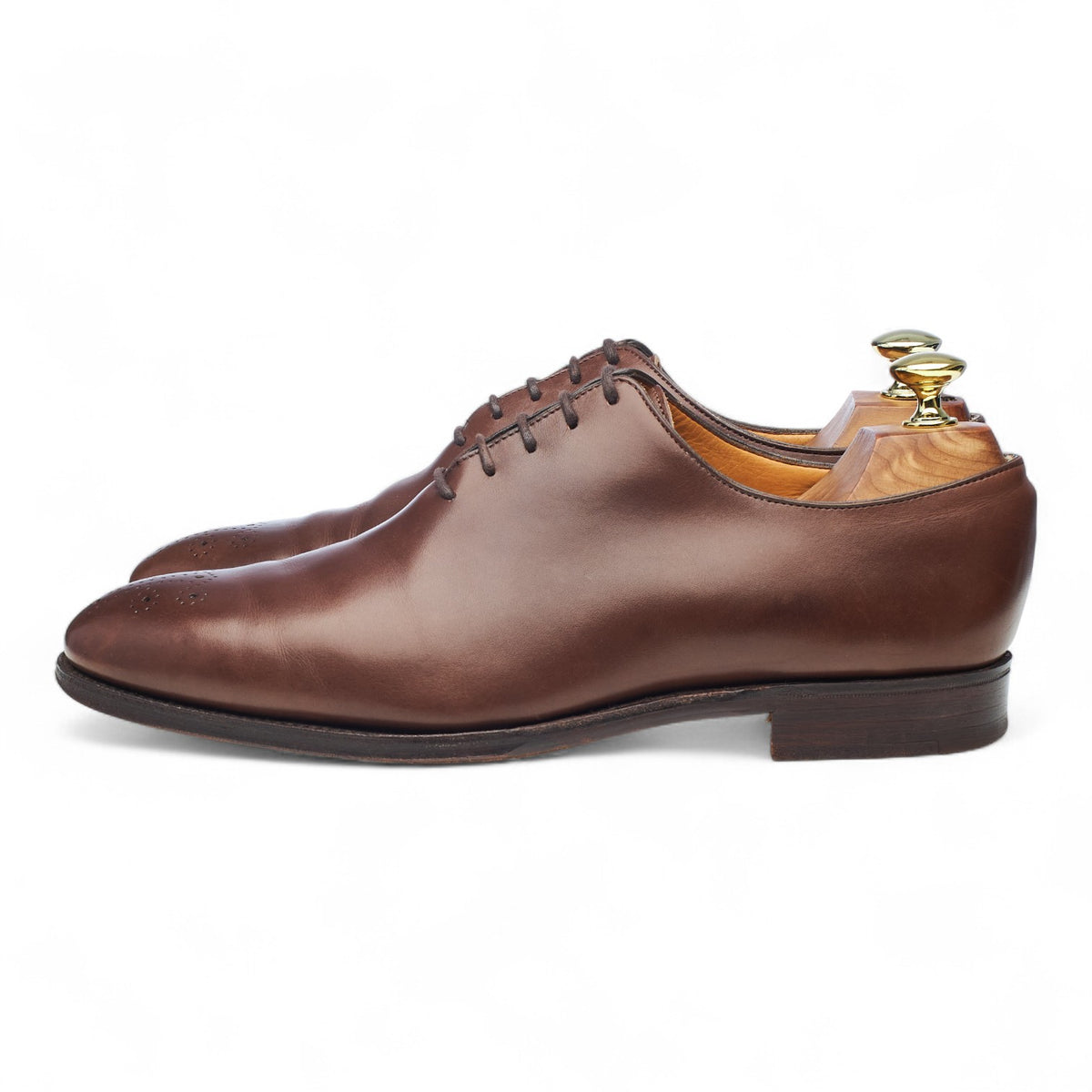 'Connaught' Brown Leather Wholecut Oxford UK 7.5 F