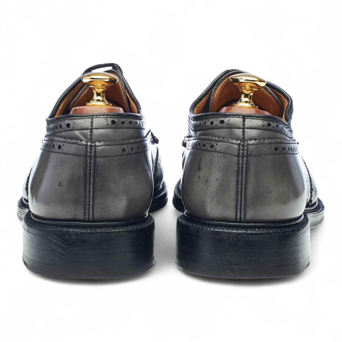 'Grafton' Grey Leather Derby Brogues UK 10 G