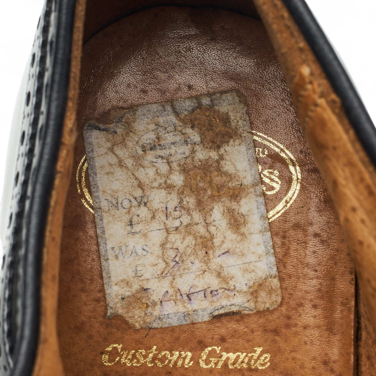 'Grafton' Grey Leather Derby Brogues UK 10 G