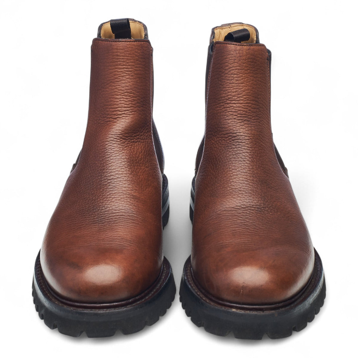 'Cornwood 3' Brown Grain Leather Chelsea Boots UK 7.5 G