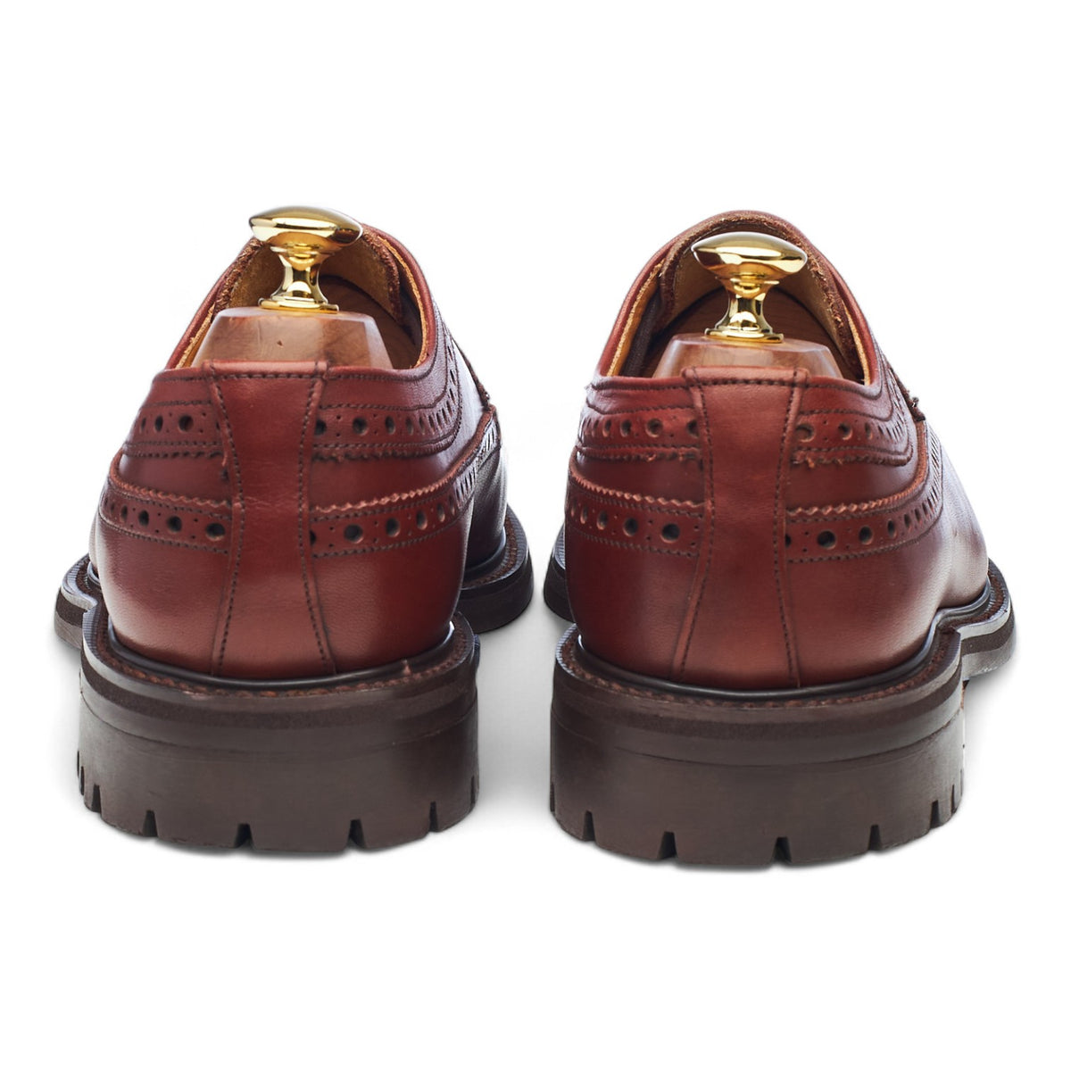 'Berwick' Tan Brown Leather Derby Brogues UK 10