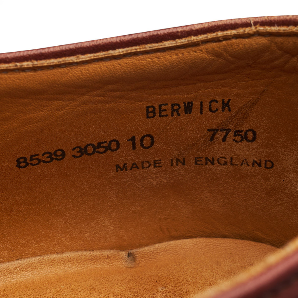 'Berwick' Tan Brown Leather Derby Brogues UK 10