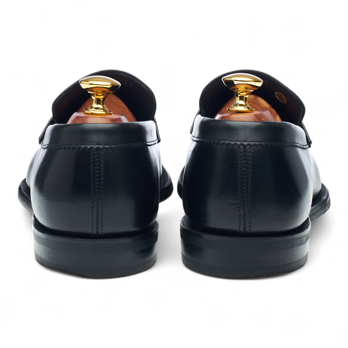 'Parham' Black Leather Split Toe Loafers UK 6.5 F