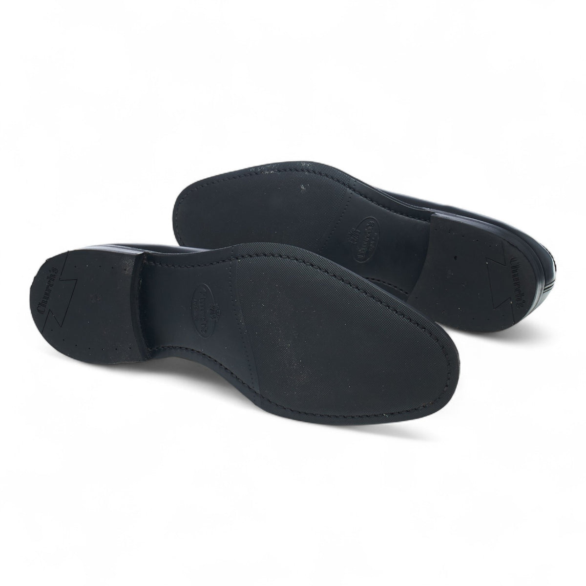 'Parham' Black Leather Split Toe Loafers UK 6.5 F