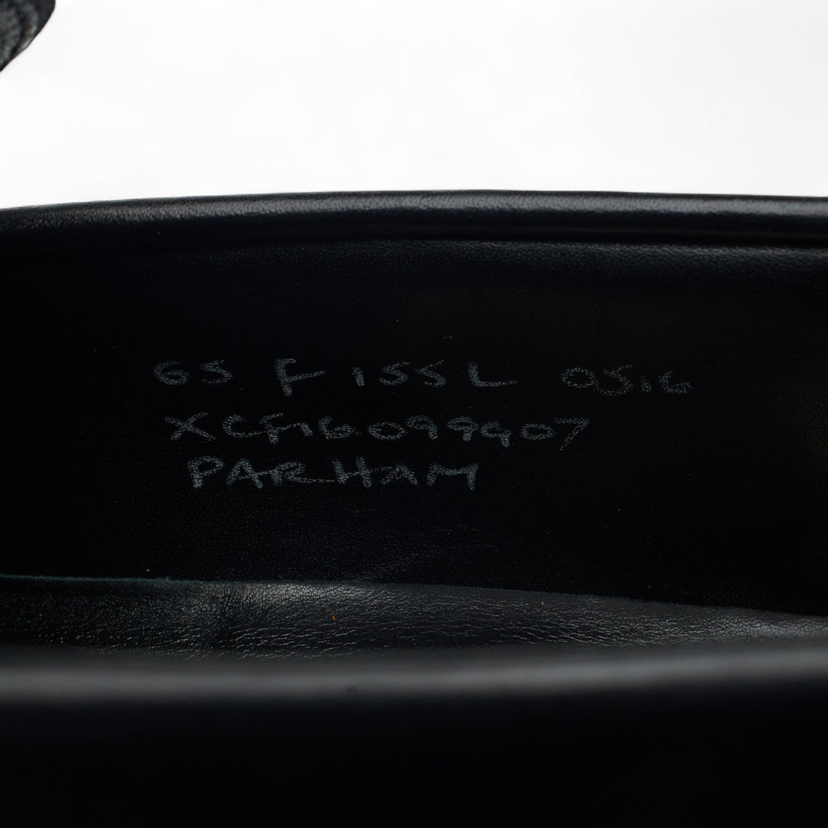 'Parham' Black Leather Split Toe Loafers UK 6.5 F