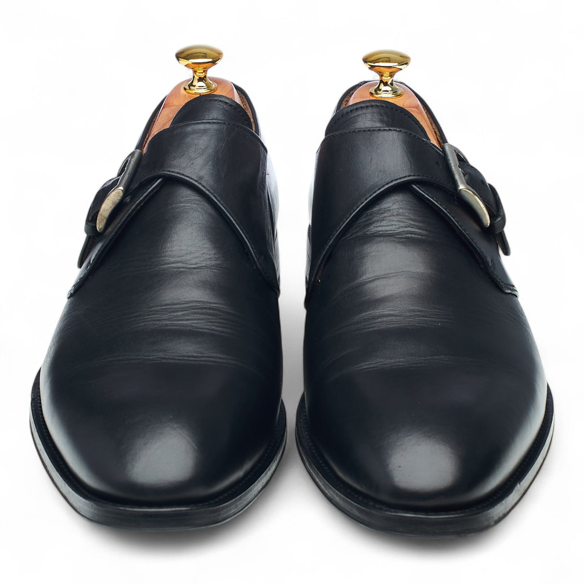 Black Leather Monk Strap UK 11