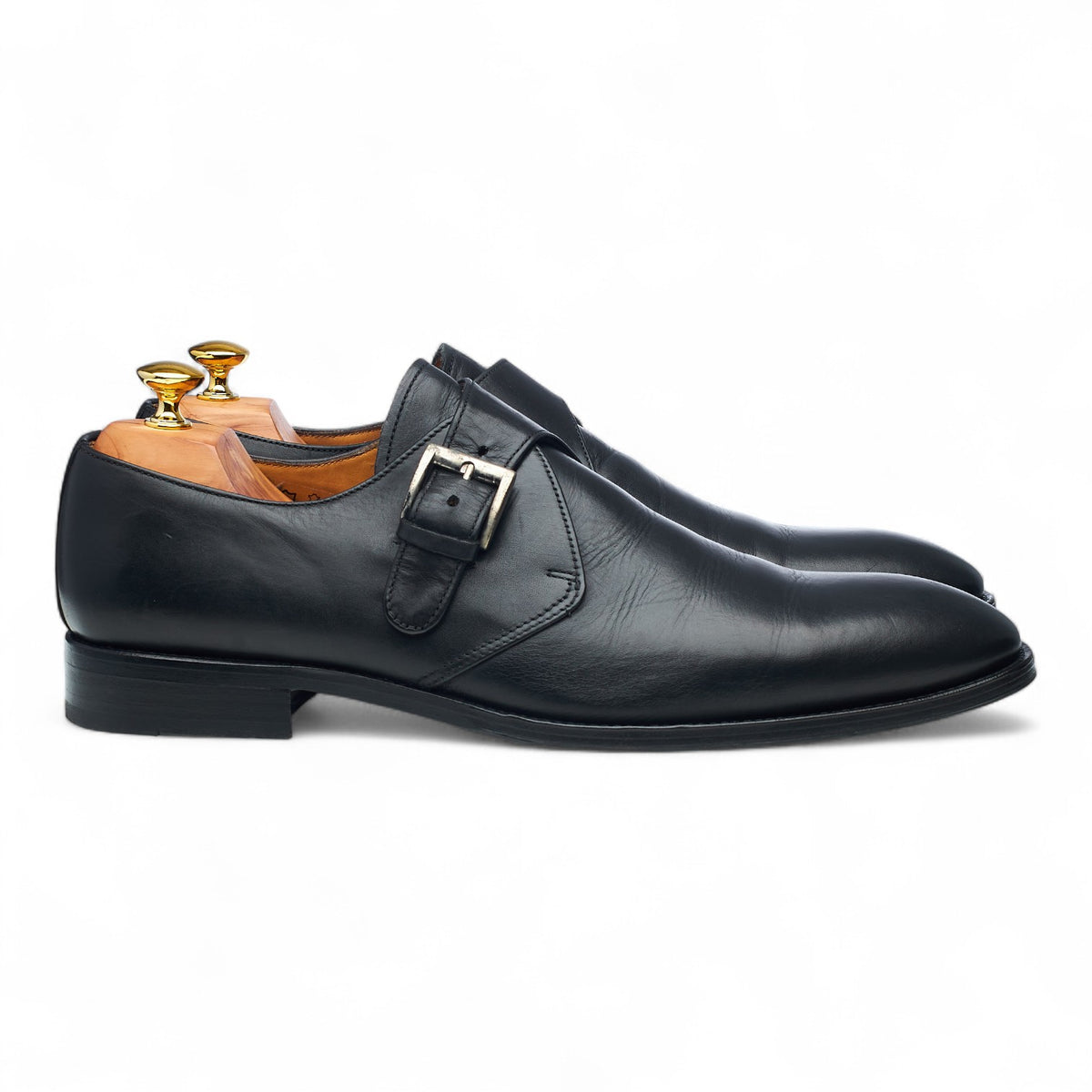 Black Leather Monk Strap UK 11