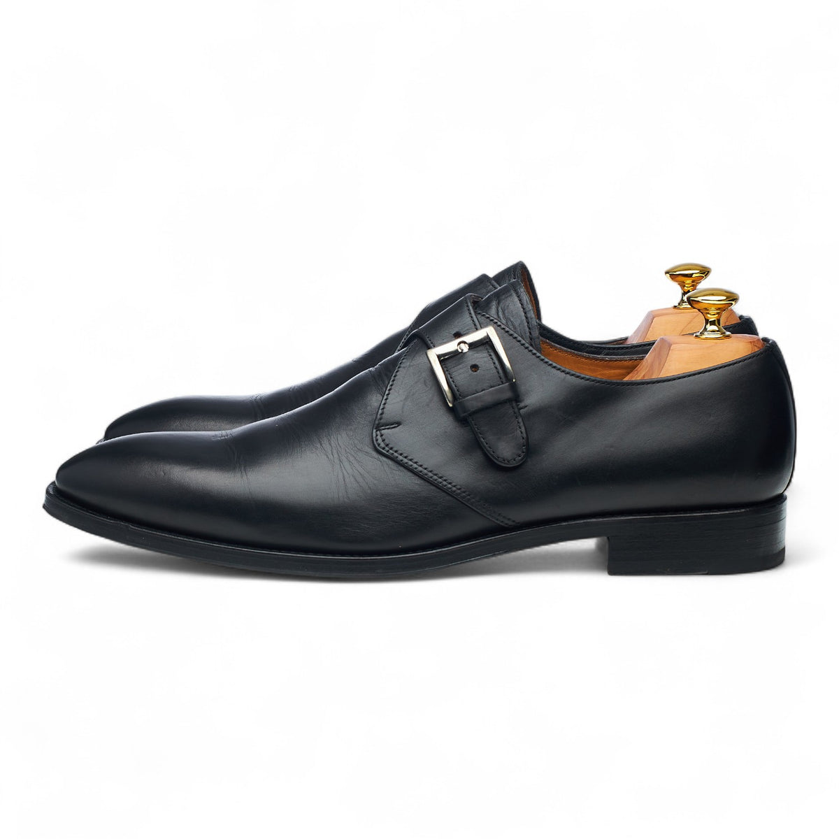 Black Leather Monk Strap UK 11