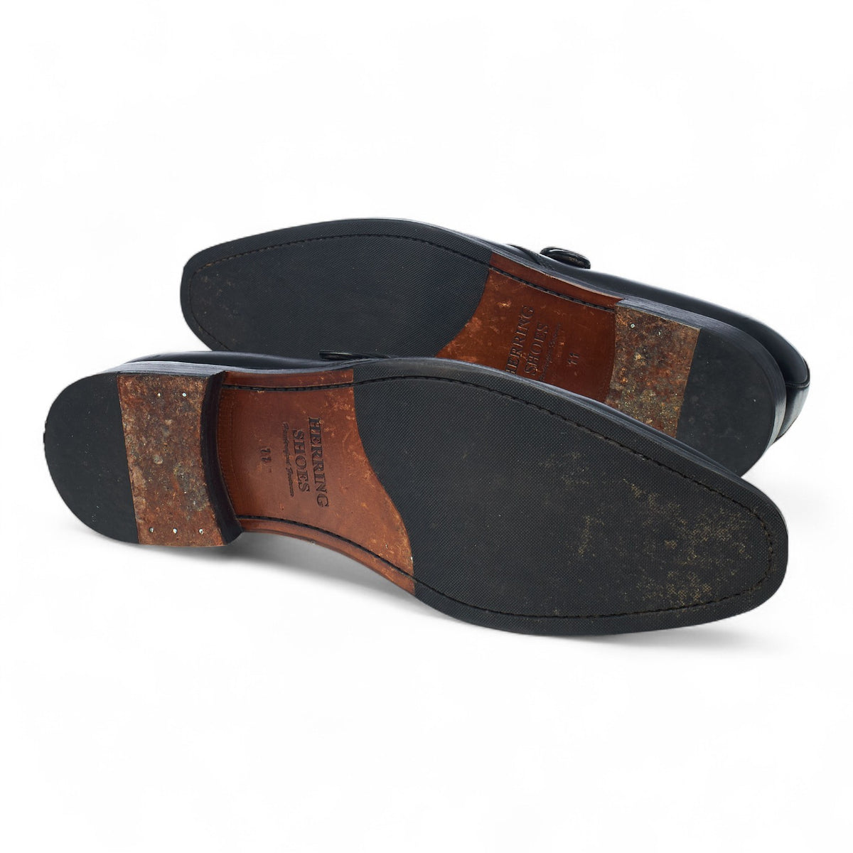 Black Leather Monk Strap UK 11