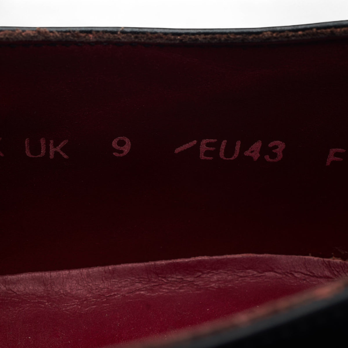 Black Leather Double Monk Strap UK 9 F