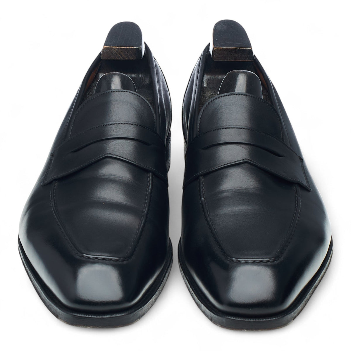 'Monaco' Black Leather Loafers UK 10 E