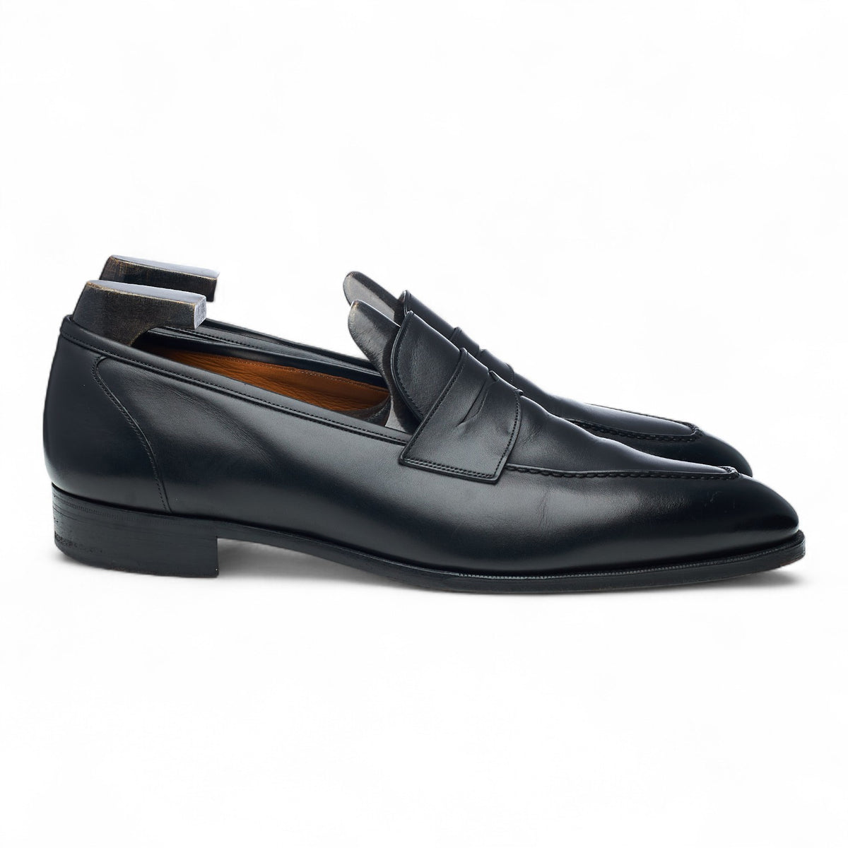 'Monaco' Black Leather Loafers UK 10 E