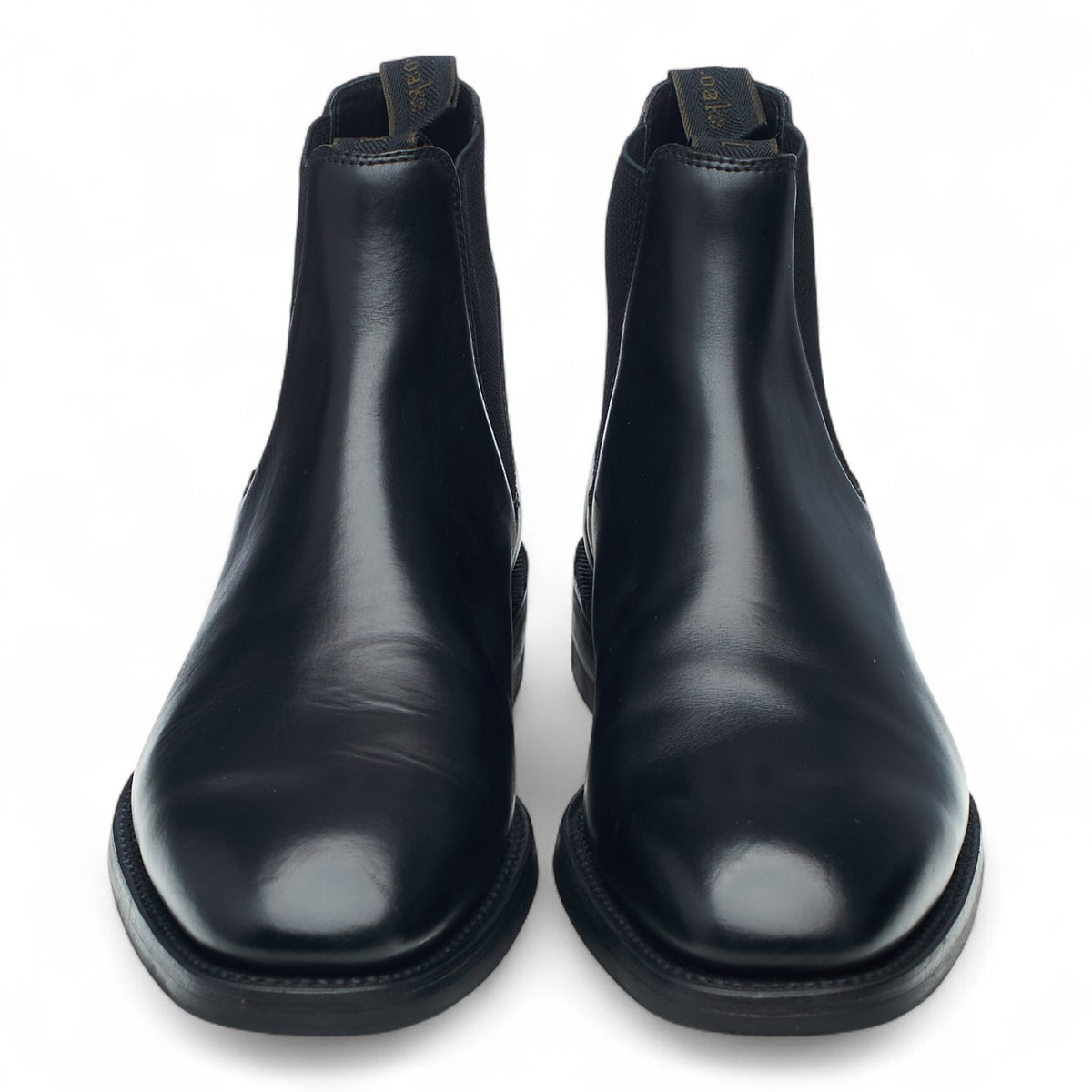 1880 'Chatsworth' Black Leather Chelsea Boots UK 8 G