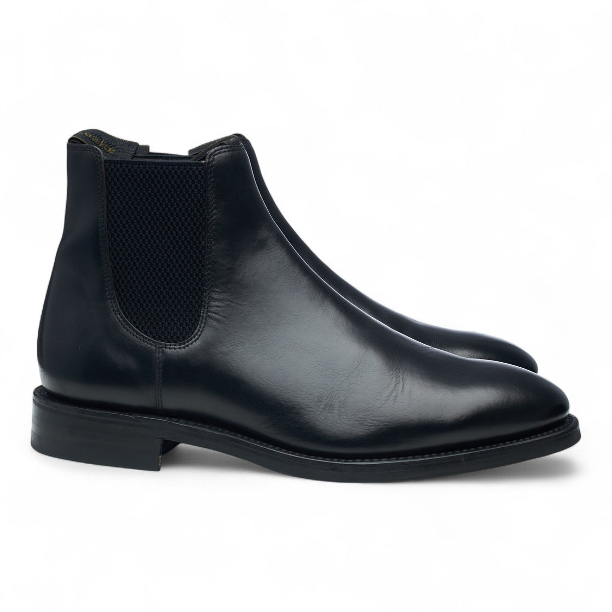 1880 'Chatsworth' Black Leather Chelsea Boots UK 8 G